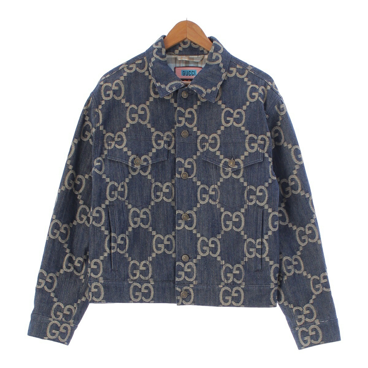 楽天市場】グッチ GUCCI コットンデニム GGジャガード 総柄 デニム