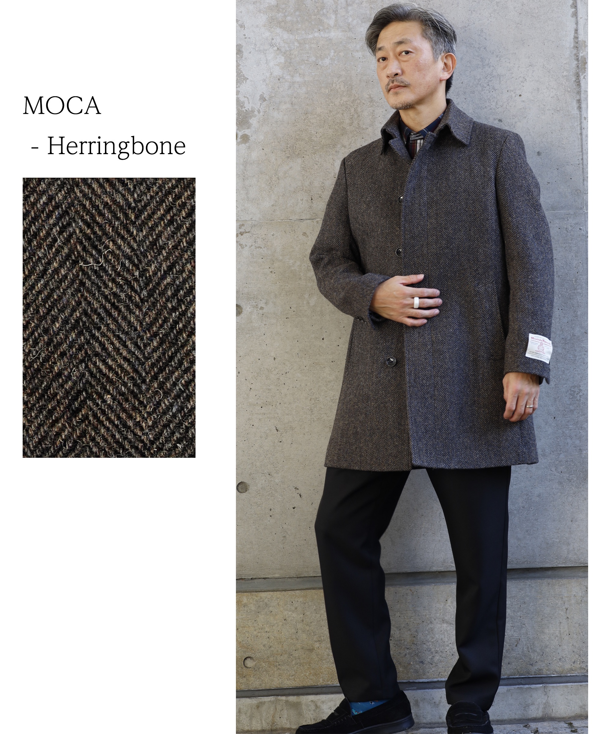 楽天市場】ハリスツイード コート メンズ ステンカラー harris tweed
