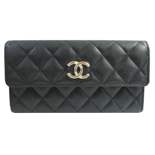 楽天市場】≪Brand new≫ CHANEL Flap Long Walette Black Gold BIG