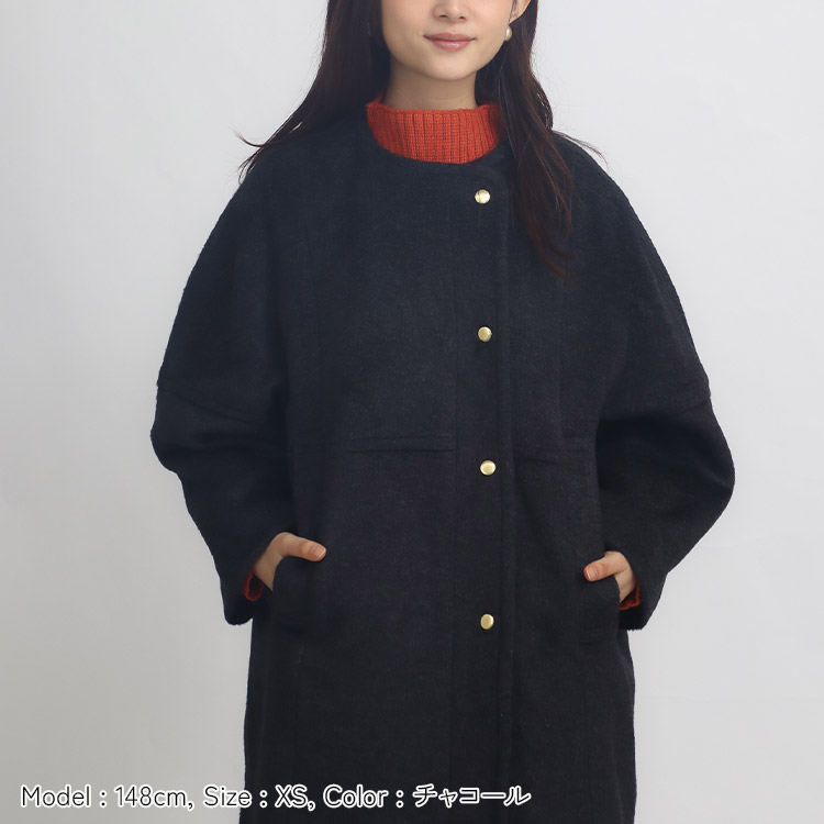 楽天市場】【SALE】低身長 小さいサイズ コート アウター 圧縮ニット