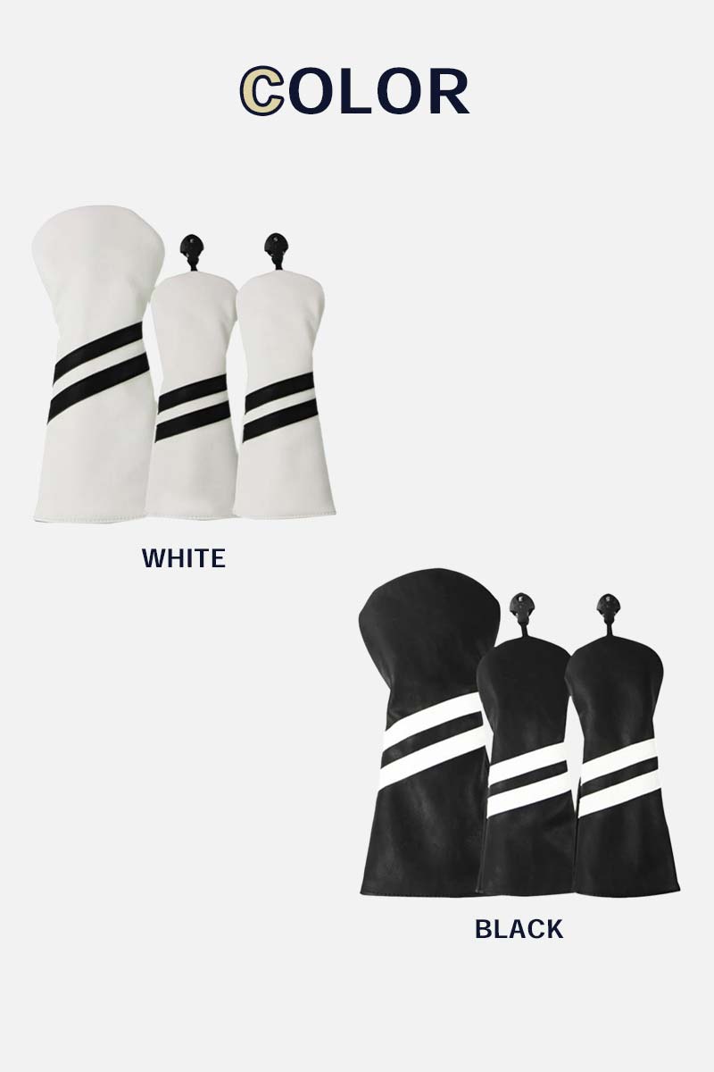 楽天市場】【楽天1位】 ゴルフ ヘッドカバー 3pcs セット 全4色