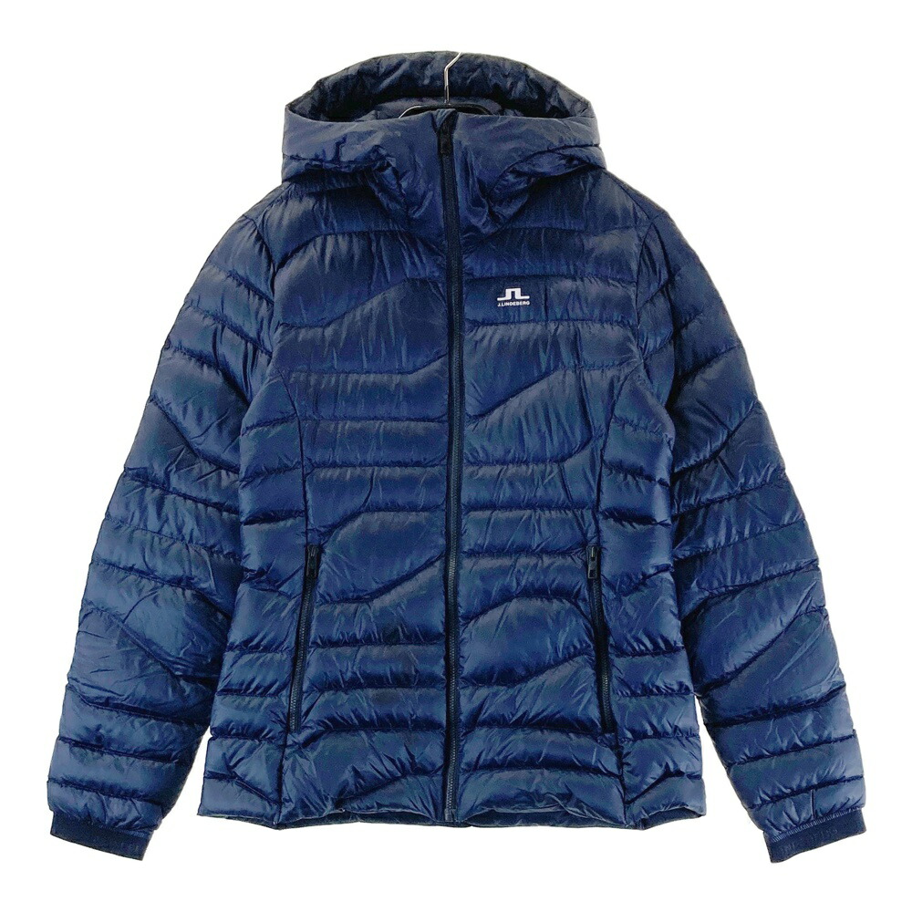 J.LINDEBERG ゴルフウェア ダウン ツヤありブルー サイズM J.LINDEBERG