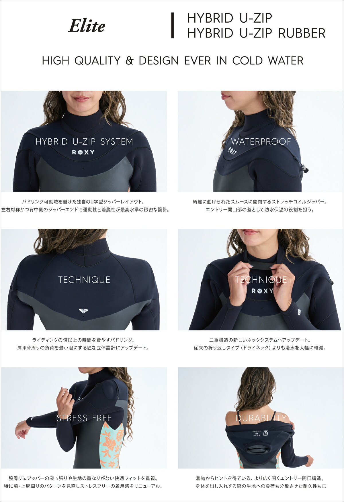 楽天市場】25-26 ROXY ロキシー セミドライ ウェットスーツ ウエット