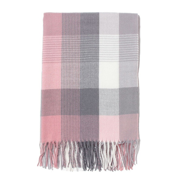 楽天市場】ストール マフラー ショール 大判 チェック フリンジ