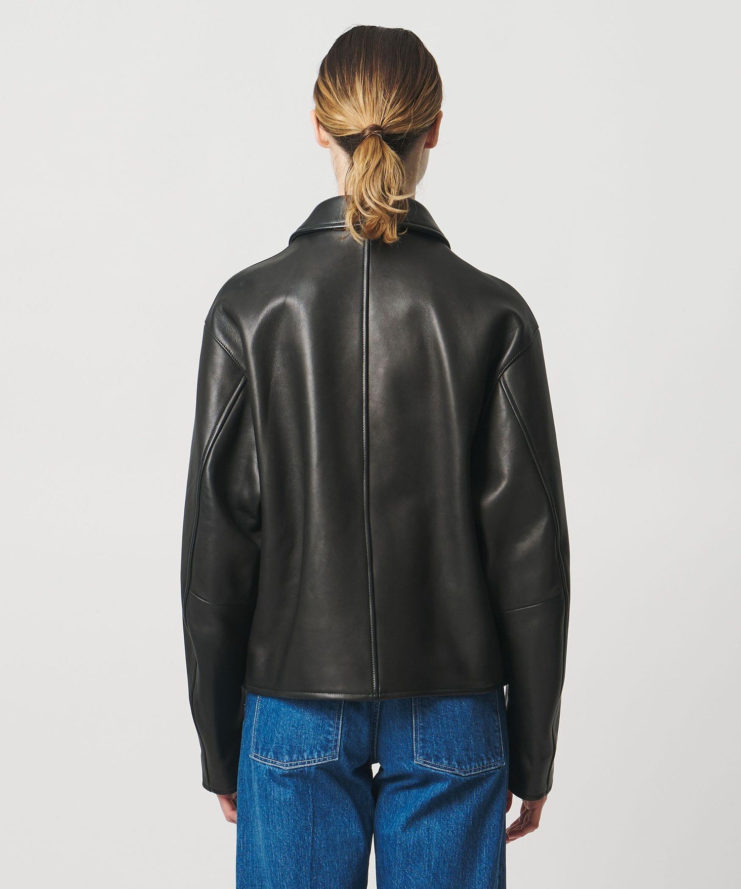 ユークス●未使用級/希少カラー●高級イタリア製ラムレザー バイカージャケット L UNITED ARROWS｜<LOEFF> ラムレザー バイカー ジャケット UNISEX