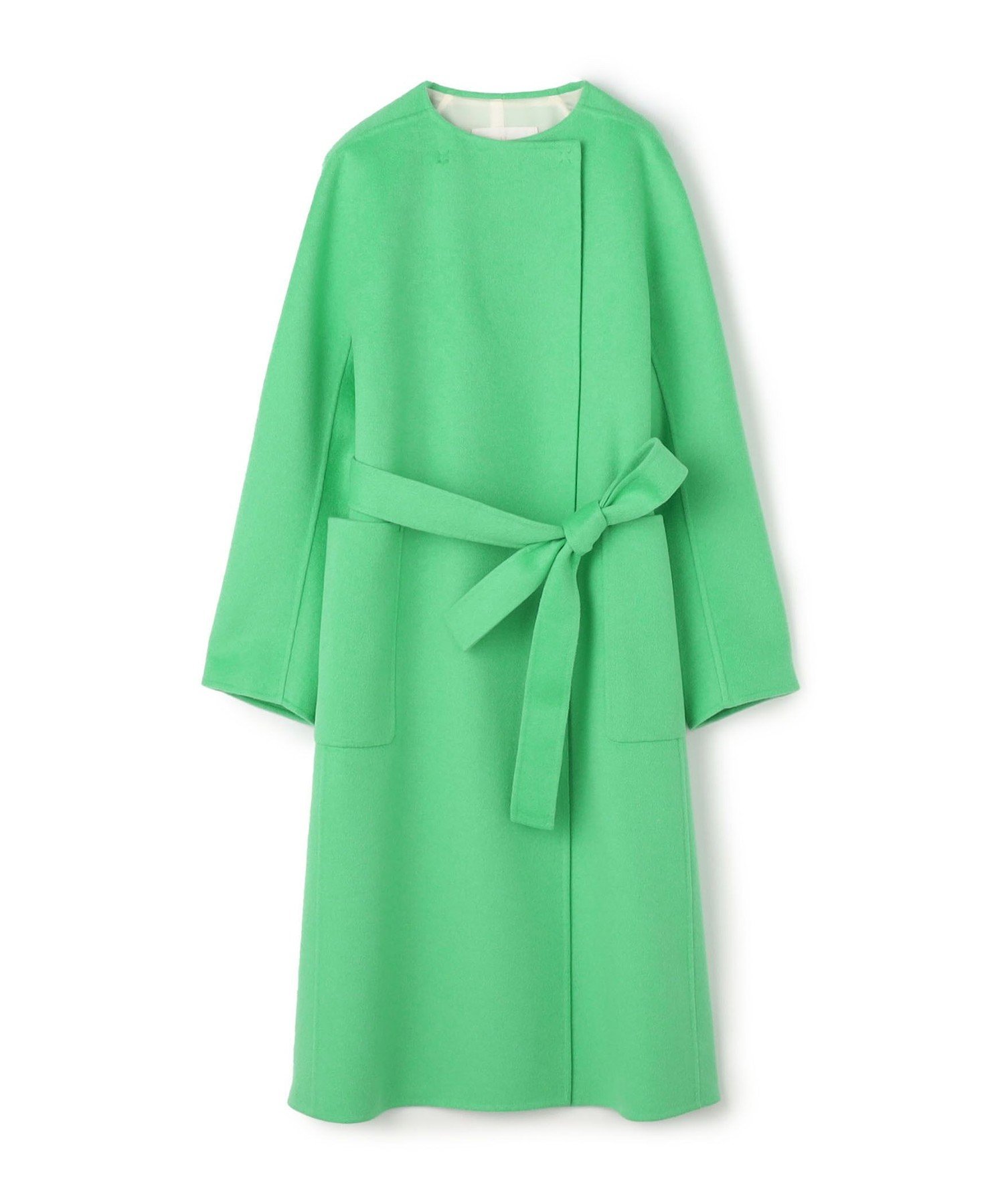 TOMORROWLAND｜プレミアムウールリバー ノーカラーコート | Rakuten