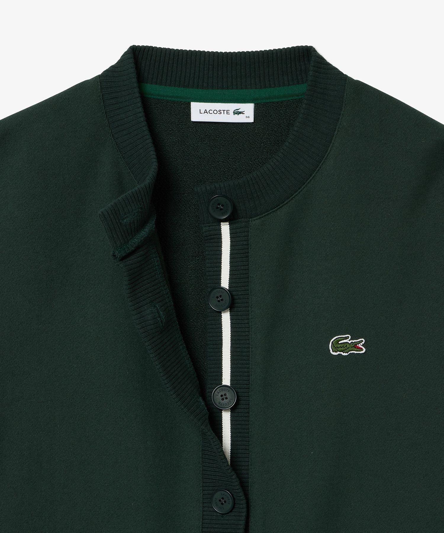 LACOSTE｜ドルマンスリーブクルーネックスウェットカーディガン