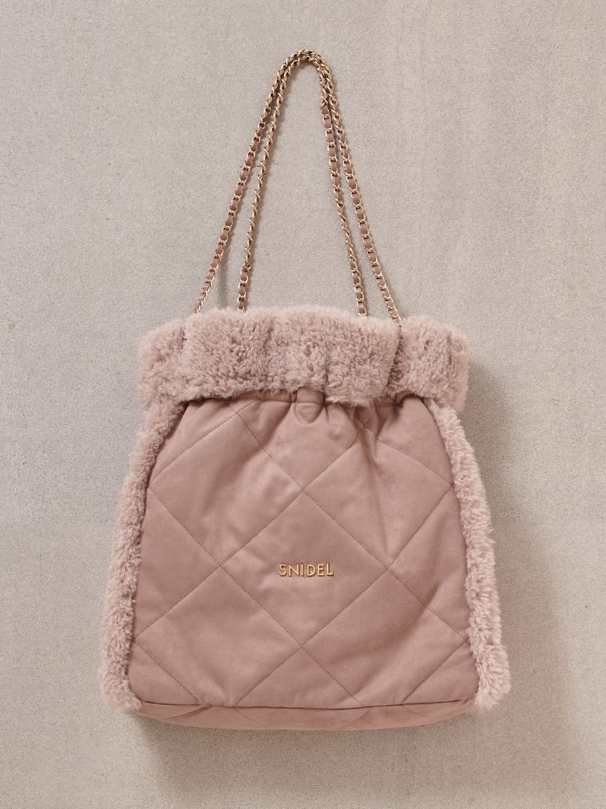 SNIDEL｜【WEB限定/ボアコレクション】キルティングチェーンバッグ