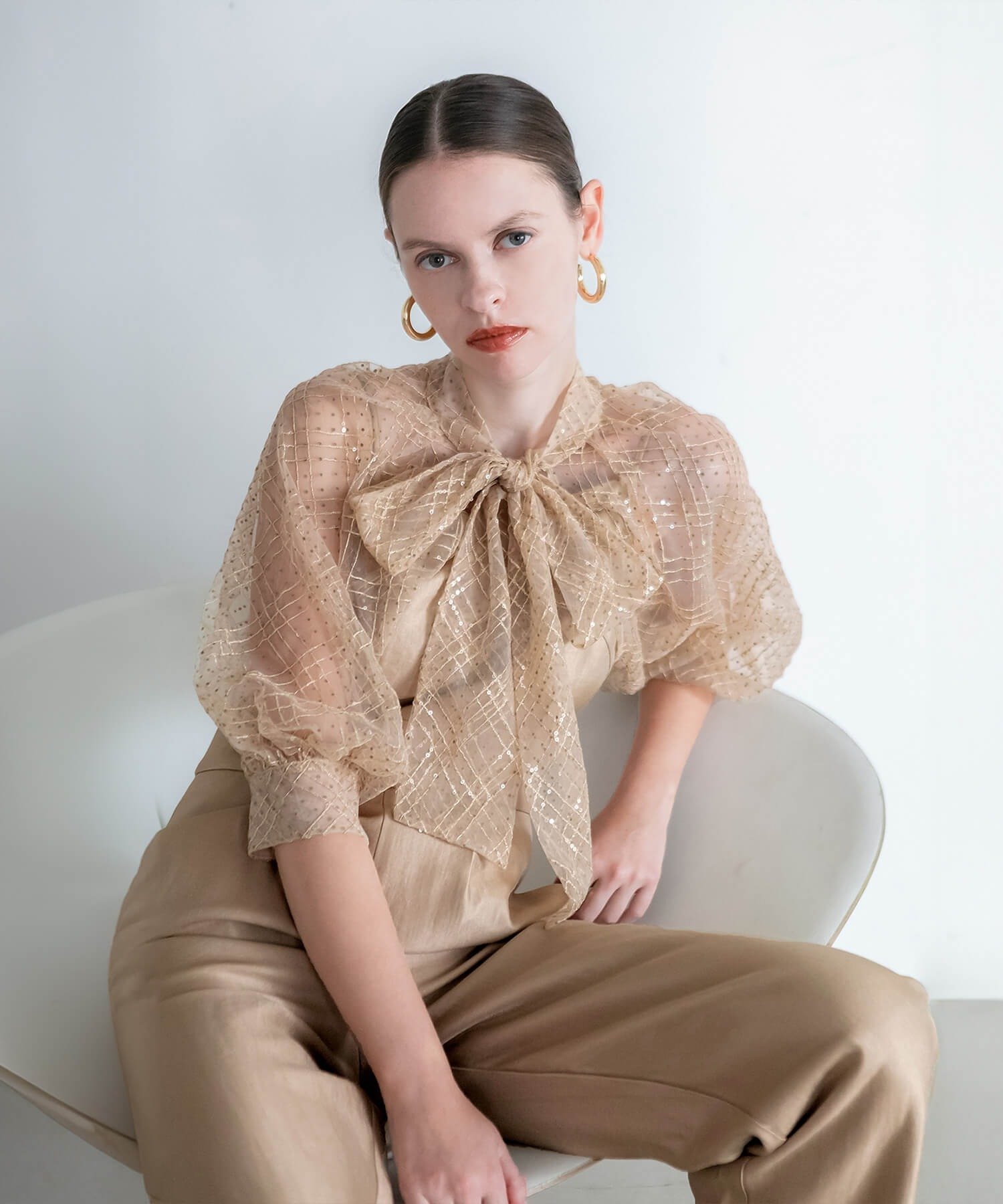 Leja｜LEJA-アシンメトリーティアードフリル3WAYベロアIライン