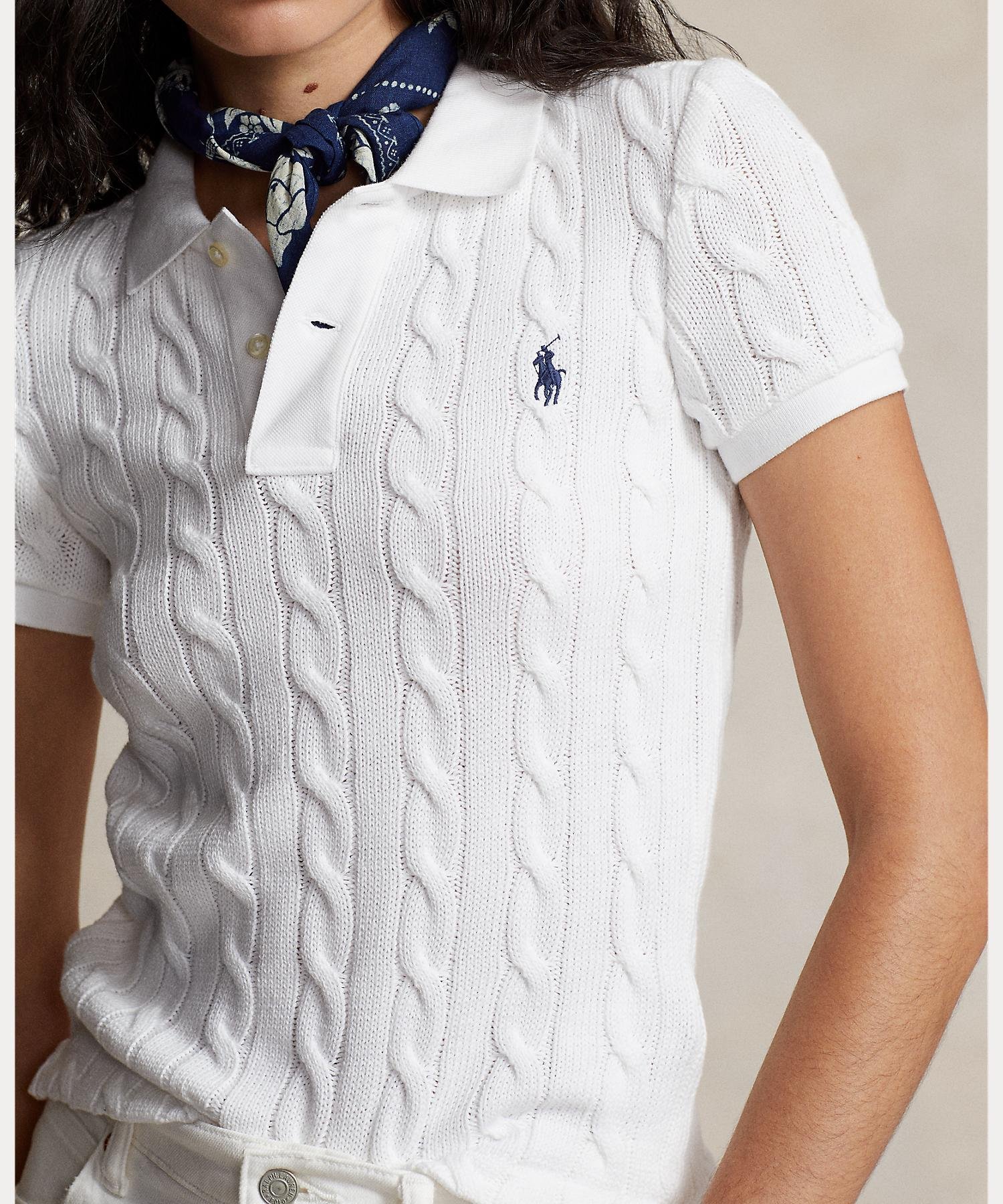 RALPH LAUREN｜ケーブルニット ポロシャツ | Rakuten Fashion(楽天