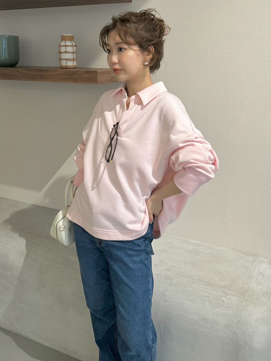 Mila Owen｜ショート丈ラガースウェットトップス | Rakuten Fashion