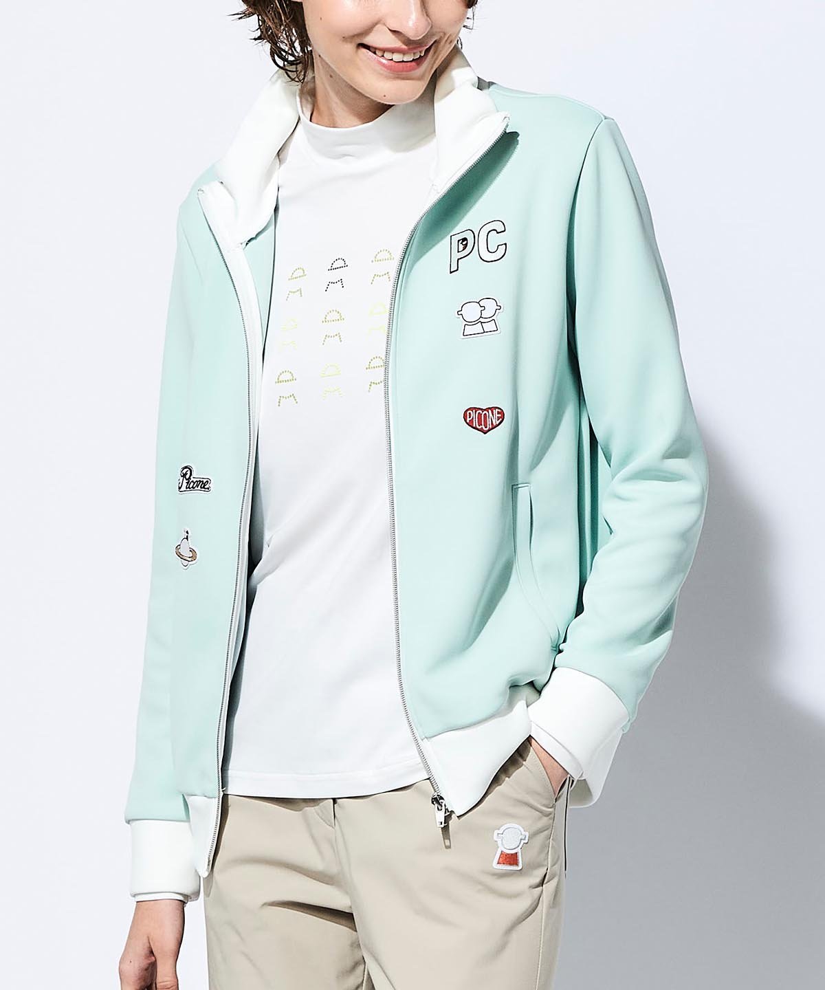 Picone Club｜ワッペン付ジップブルゾン | Rakuten Fashion(楽天