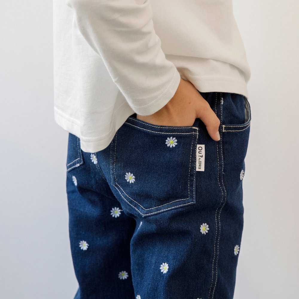 ブランシェス｜【Ou? by EDWIN】フラワー刺しゅうデニムパンツ