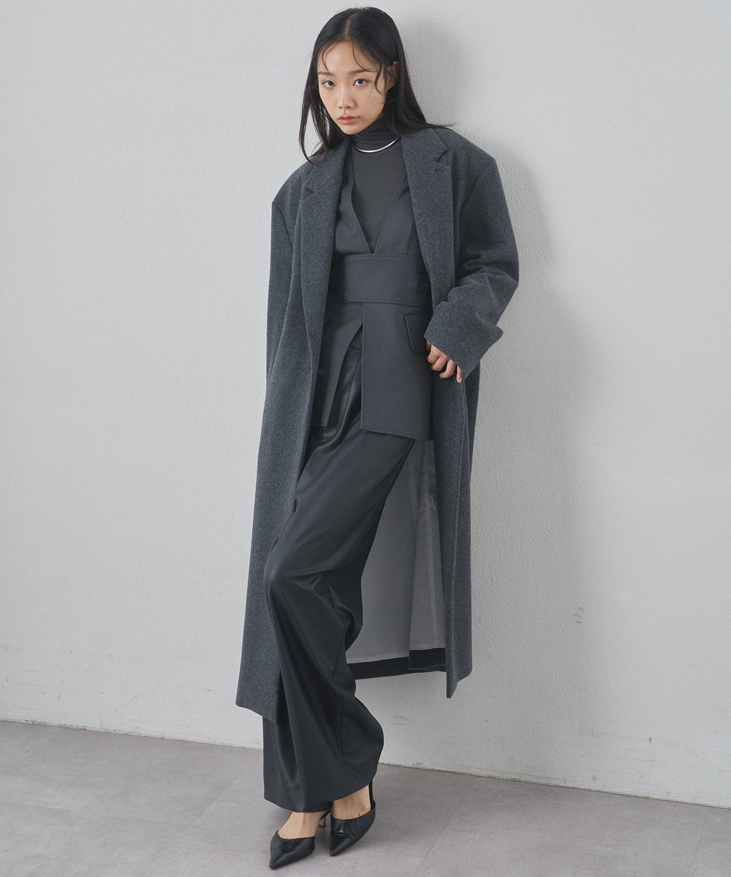 Whim Gazette｜ウールパイルロングチェスターコート | Rakuten Fashion