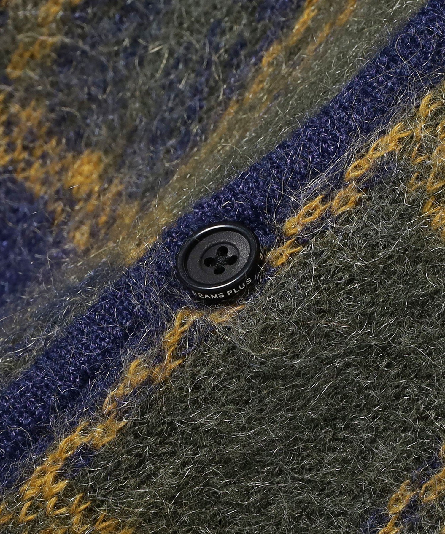 BEAMS OUTLET｜ダブルジャカード チェックパターン カーディガン