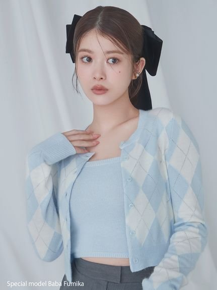 SNIDEL｜アーガイルニットアンサンブル | Rakuten Fashion(楽天