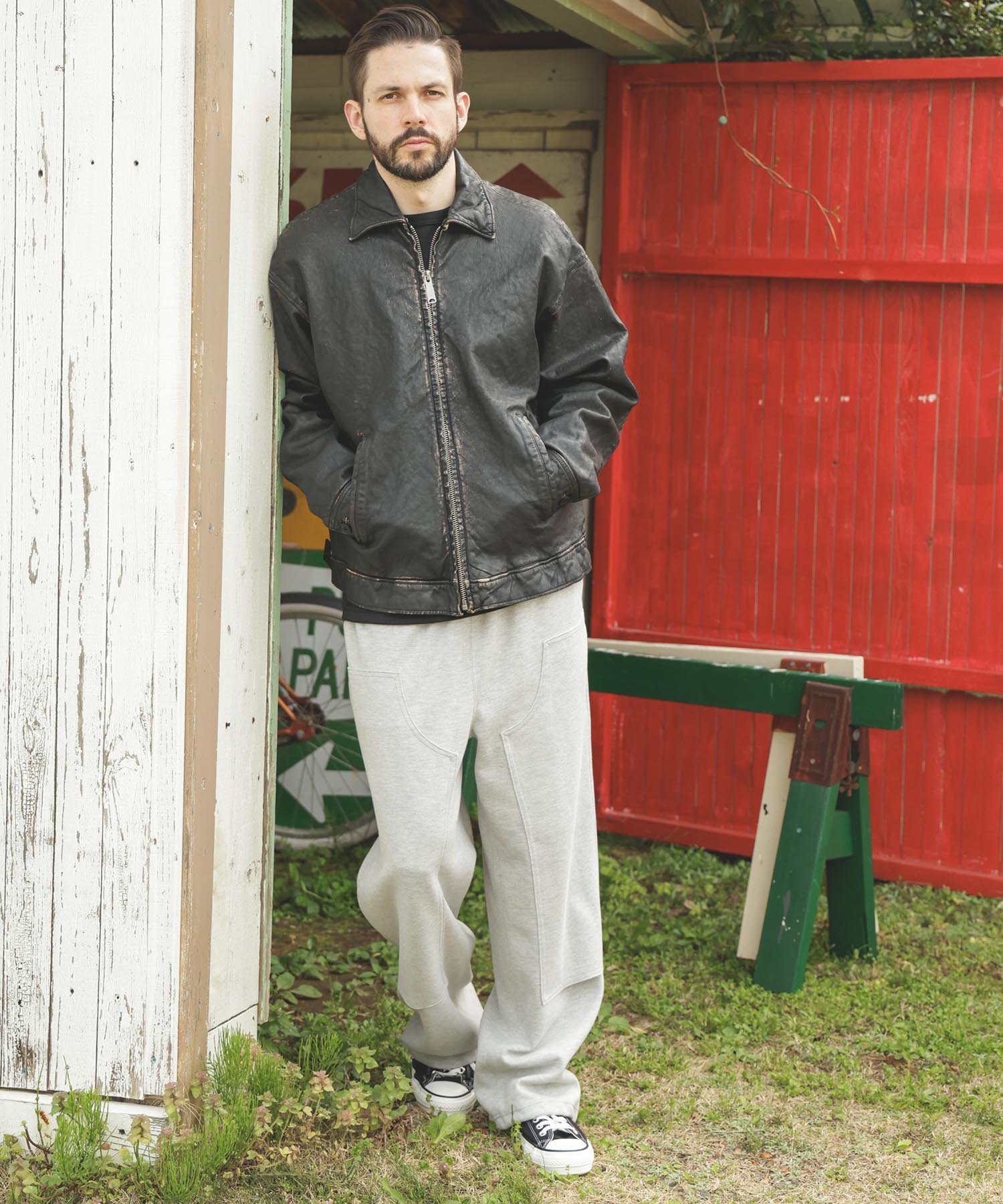 MR.OLIVE｜VINTAGE CRAFT SHEEP LEATHER /OVERSIZE RIDERS | Rakuten