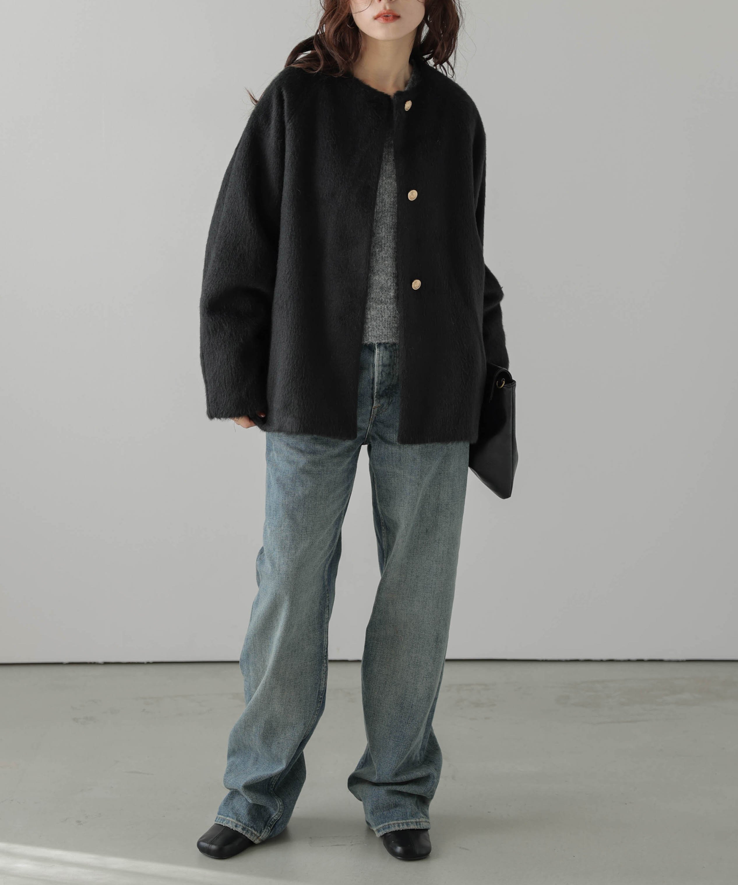 Lajour｜【日本製】シャギーハーフコート | Rakuten Fashion(楽天