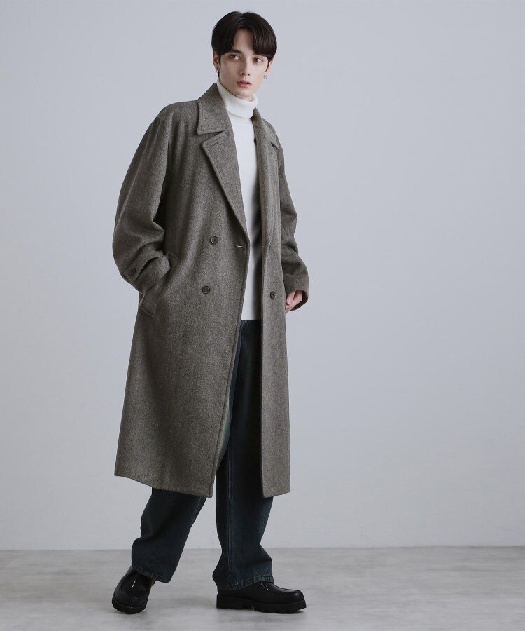 tk.TAKEO KIKUCHI｜ダブルオーバーチェスターコート | Rakuten Fashion