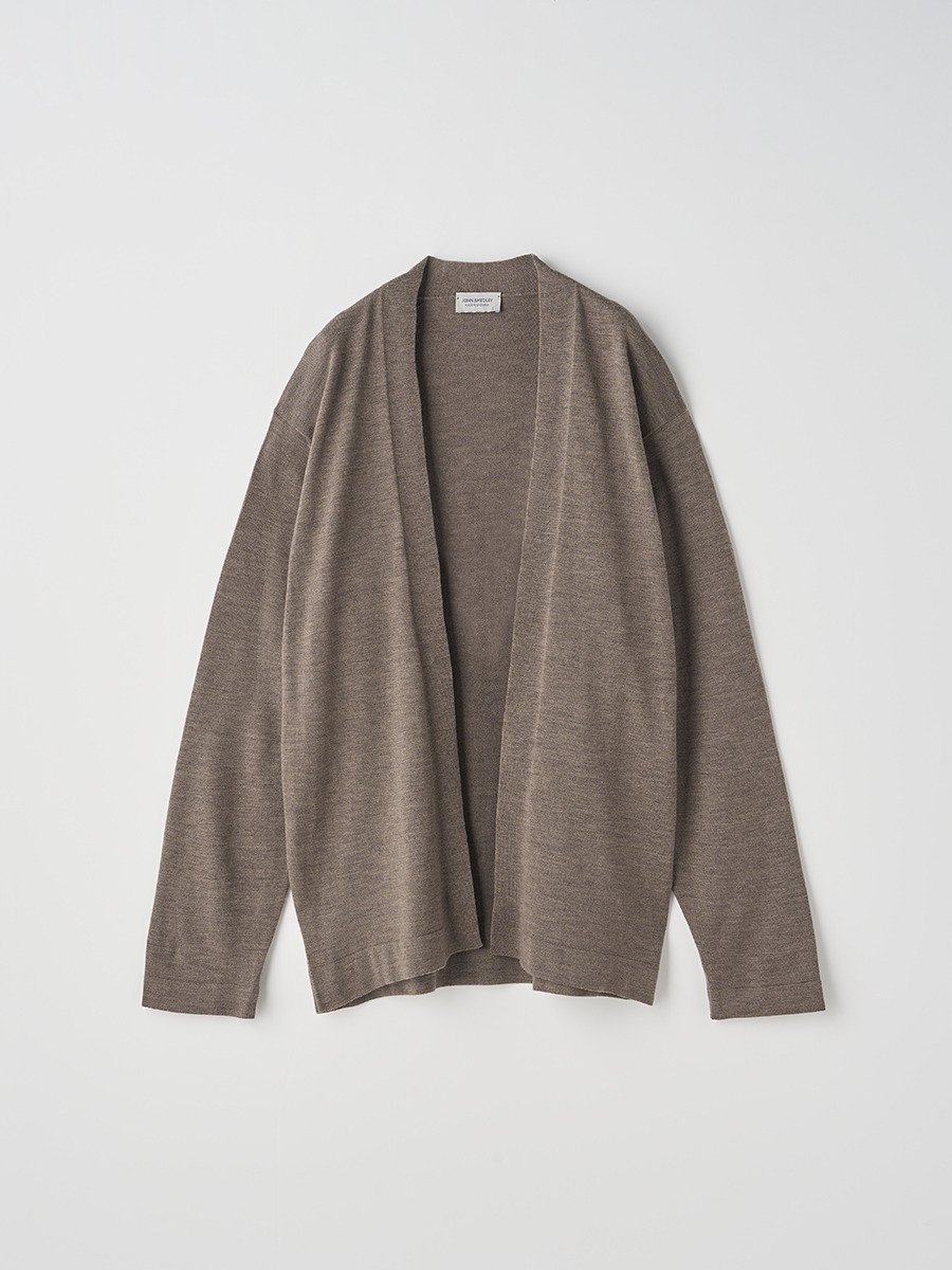 JOHN SMEDLEY｜[UNISEX]ノーカラー長袖ボタンレスニットカーディガン