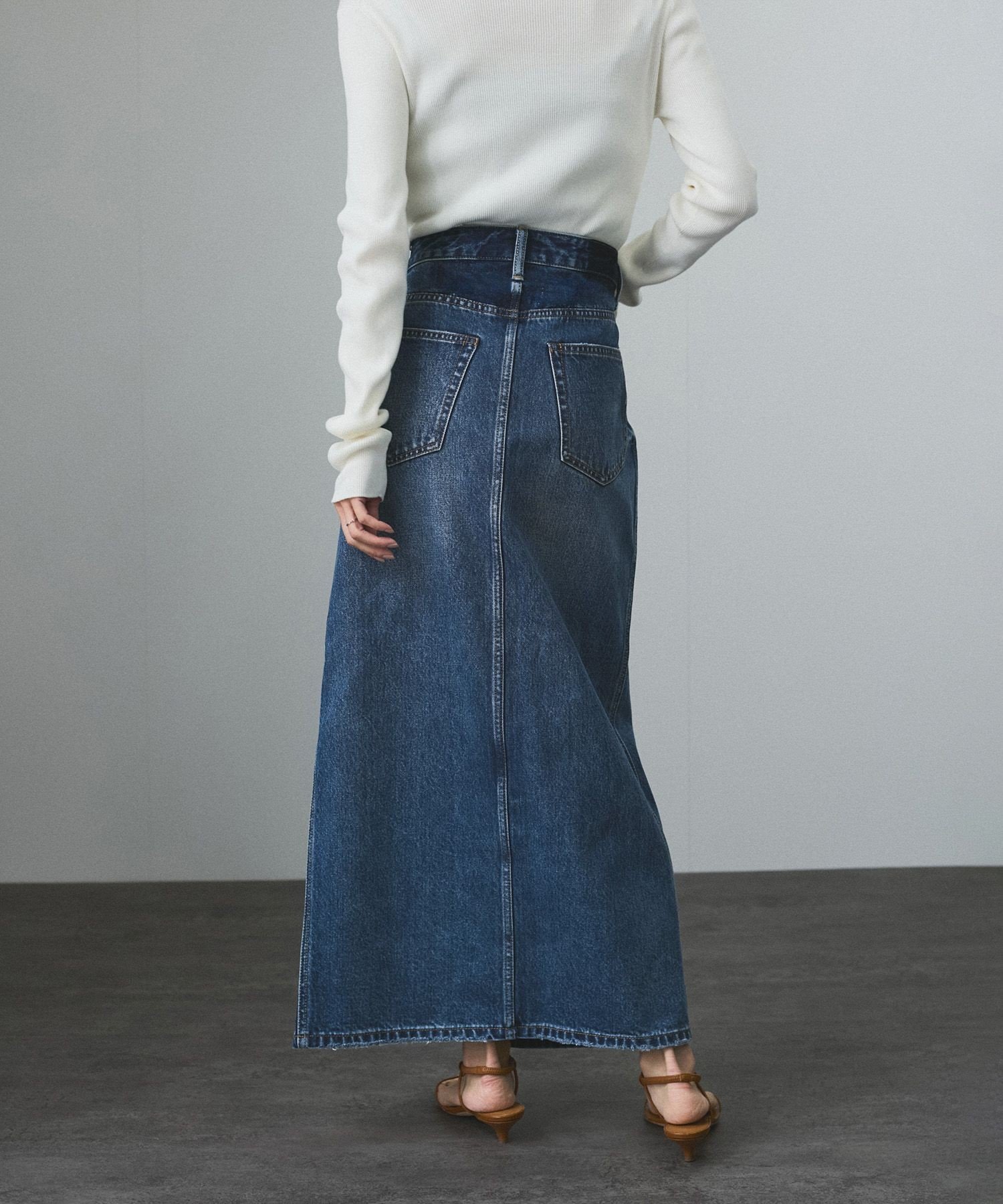 SALON adam et rope'｜【WEB限定】リメイクライクデニムスリット