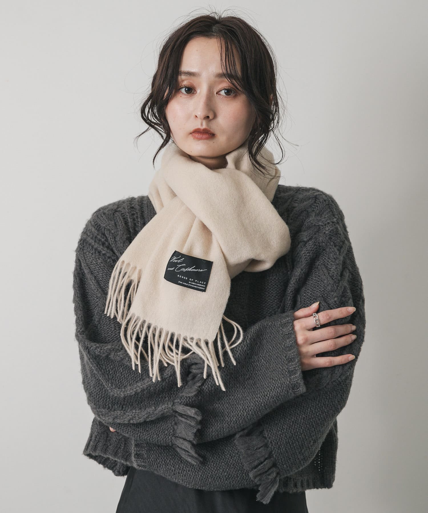SENSE OF PLACE｜カシミヤミックスウールストール | Rakuten Fashion