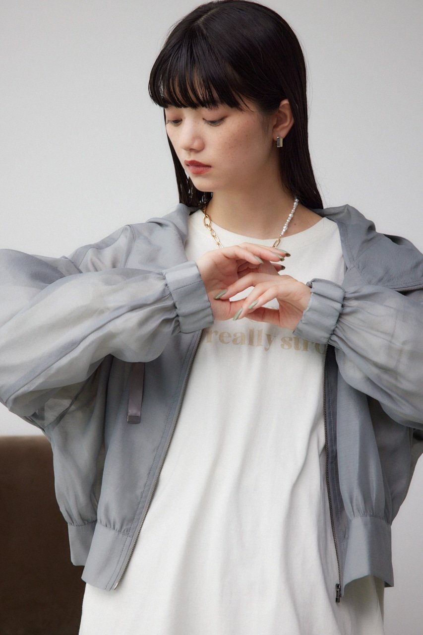 AZUL by moussy｜シアーフーディーブルゾン | Rakuten Fashion(楽天