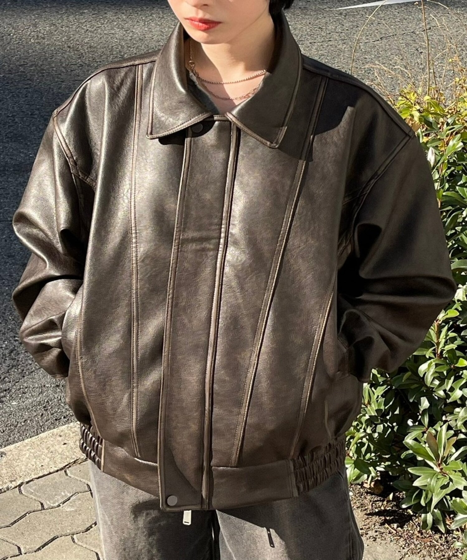 Never mind the XU / Chikashitsu+｜【Chikashitsu +】coating blouson