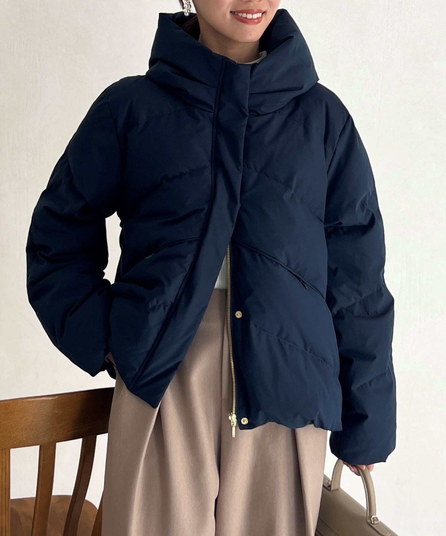 Chez toi｜ボリュームネックストレッチダウン | Rakuten Fashion(楽天