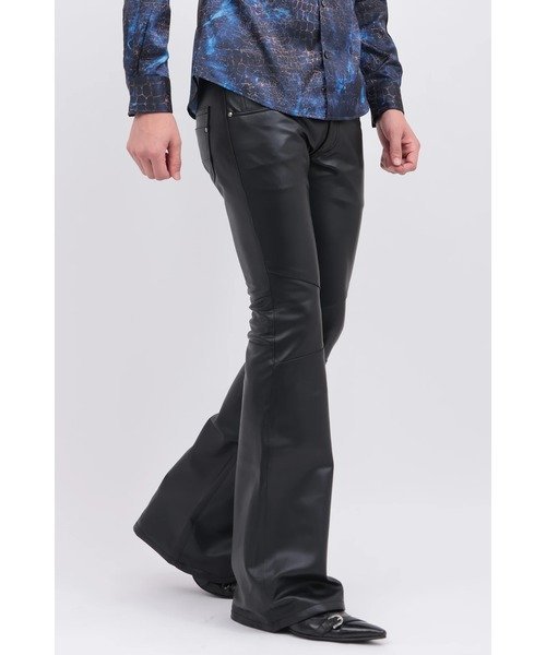 TORNADO MART｜TORNADO MART∴ストレッチレザーベルボトム | Rakuten