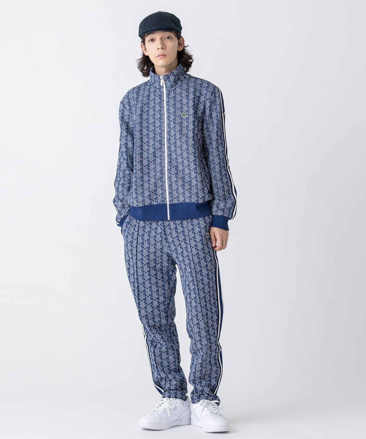 LACOSTE｜サイドテーピングモノグラムジャカードトラックパンツ