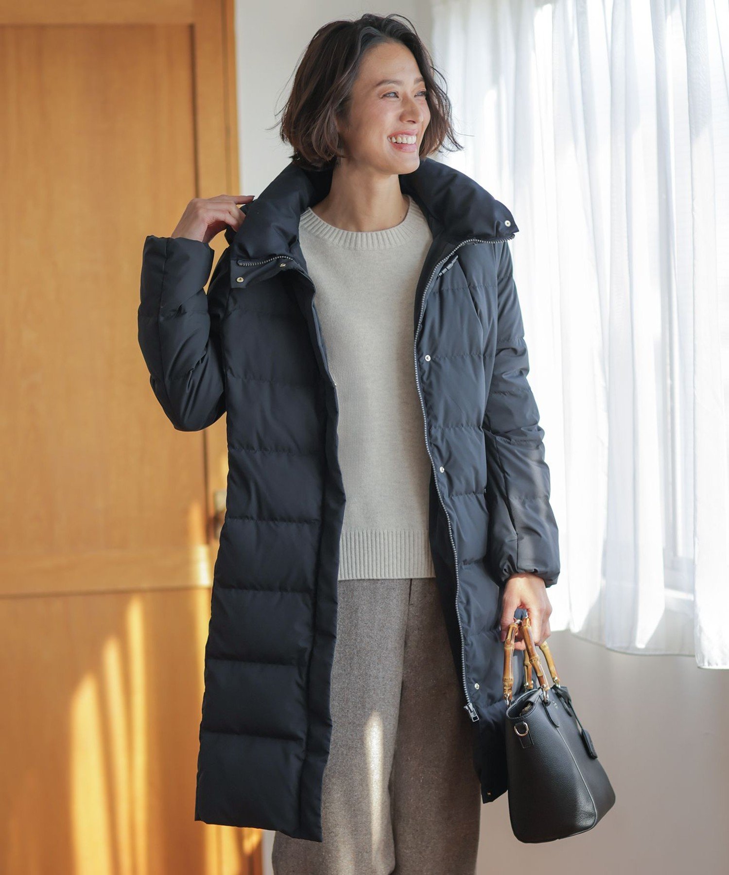 J.PRESS｜【洗える・2way】タフタダウン ロング丈 コート | Rakuten