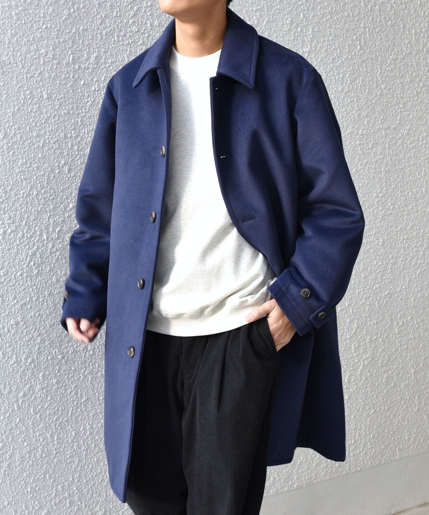 SHIPS｜SHIPS any: ウォーム メルトン ステンカラー コート