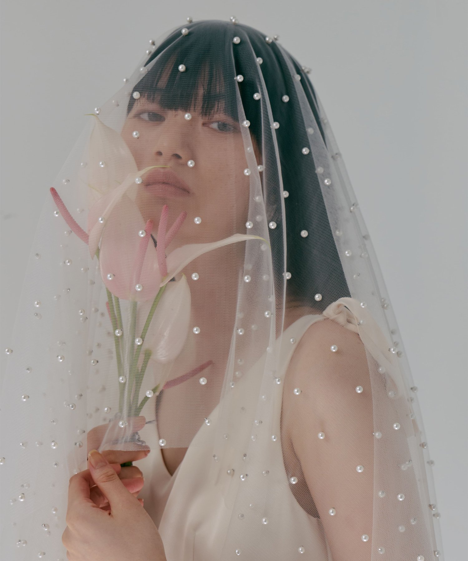 kaene｜サテンリボンドレス|ホワイトドレス新婦花嫁二次会前撮り