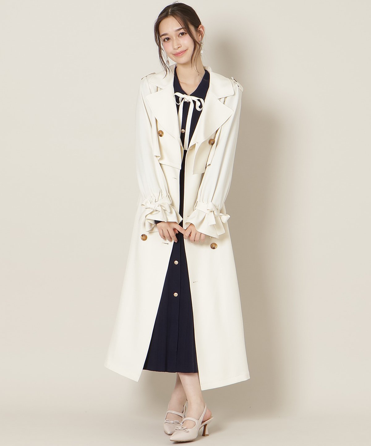 WILLSELECTION｜リボンスリーブ3WAYトレンチコート | Rakuten Fashion