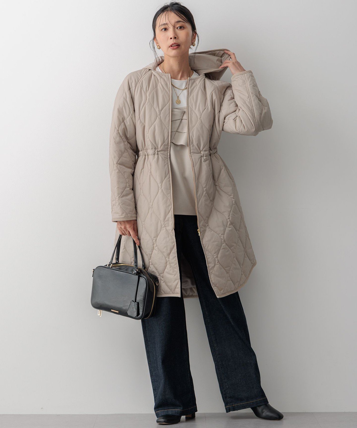 23区｜【洗える/撥水加工】中綿 ロング パディング アウター | Rakuten