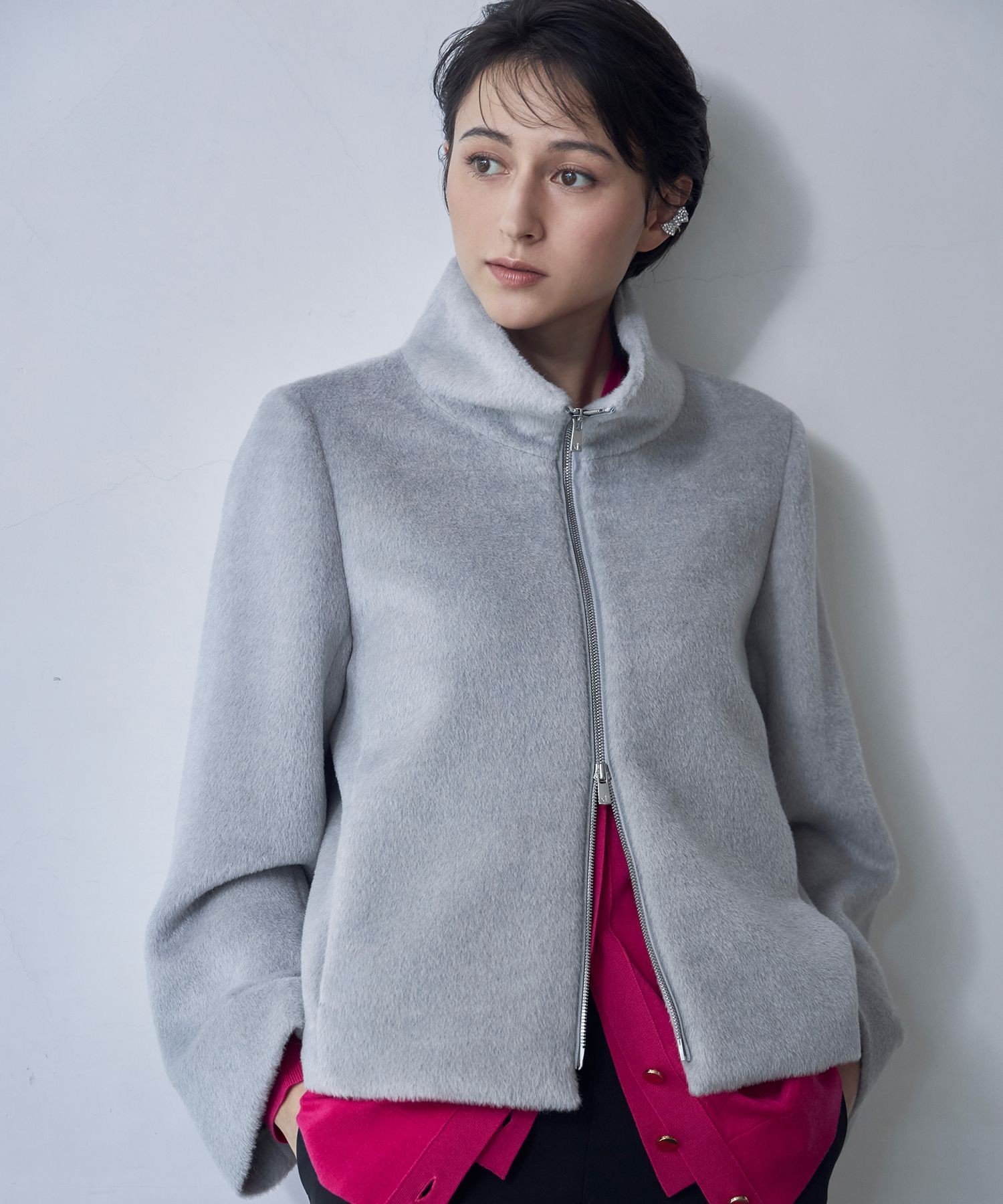 ANAYI｜アルパカシャギースタンドコート | Rakuten Fashion(楽天