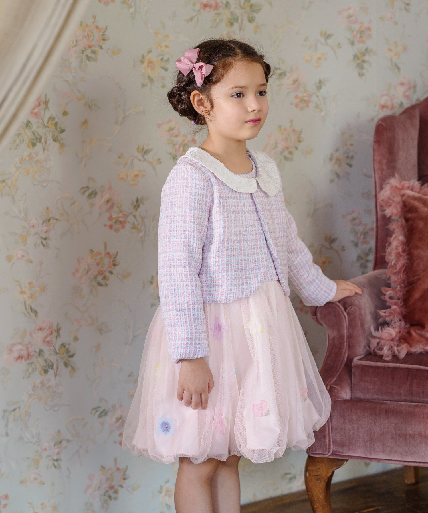 panpantutu｜お花とリボンのフォーマルセットアップ(2点セット