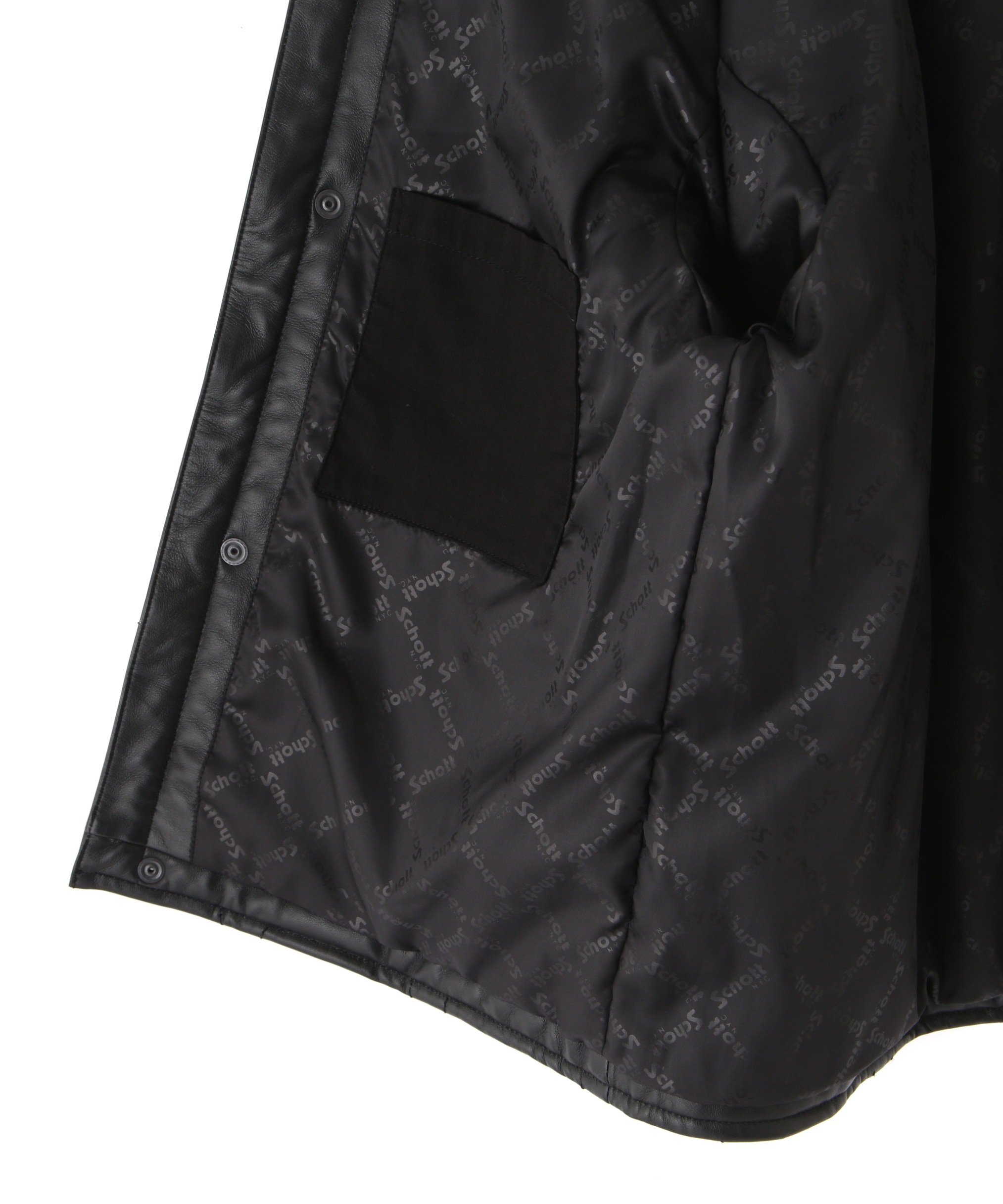Schott｜QUILTED LINNER SHORT LEATHER/キルティング ライナー