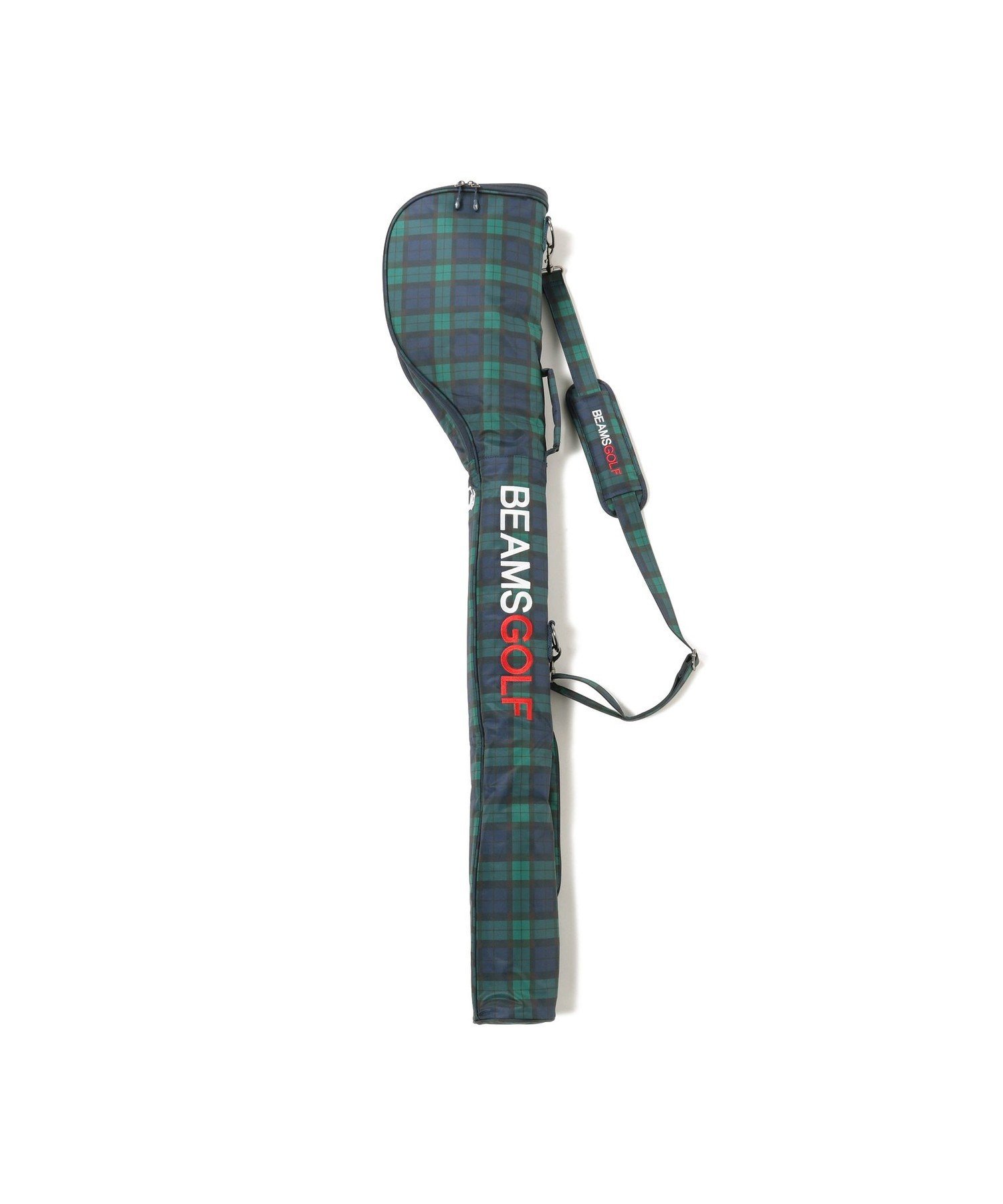BEAMS GOLF クラブケース、 ネイビー・グリーンチェック BEAMSGOLF