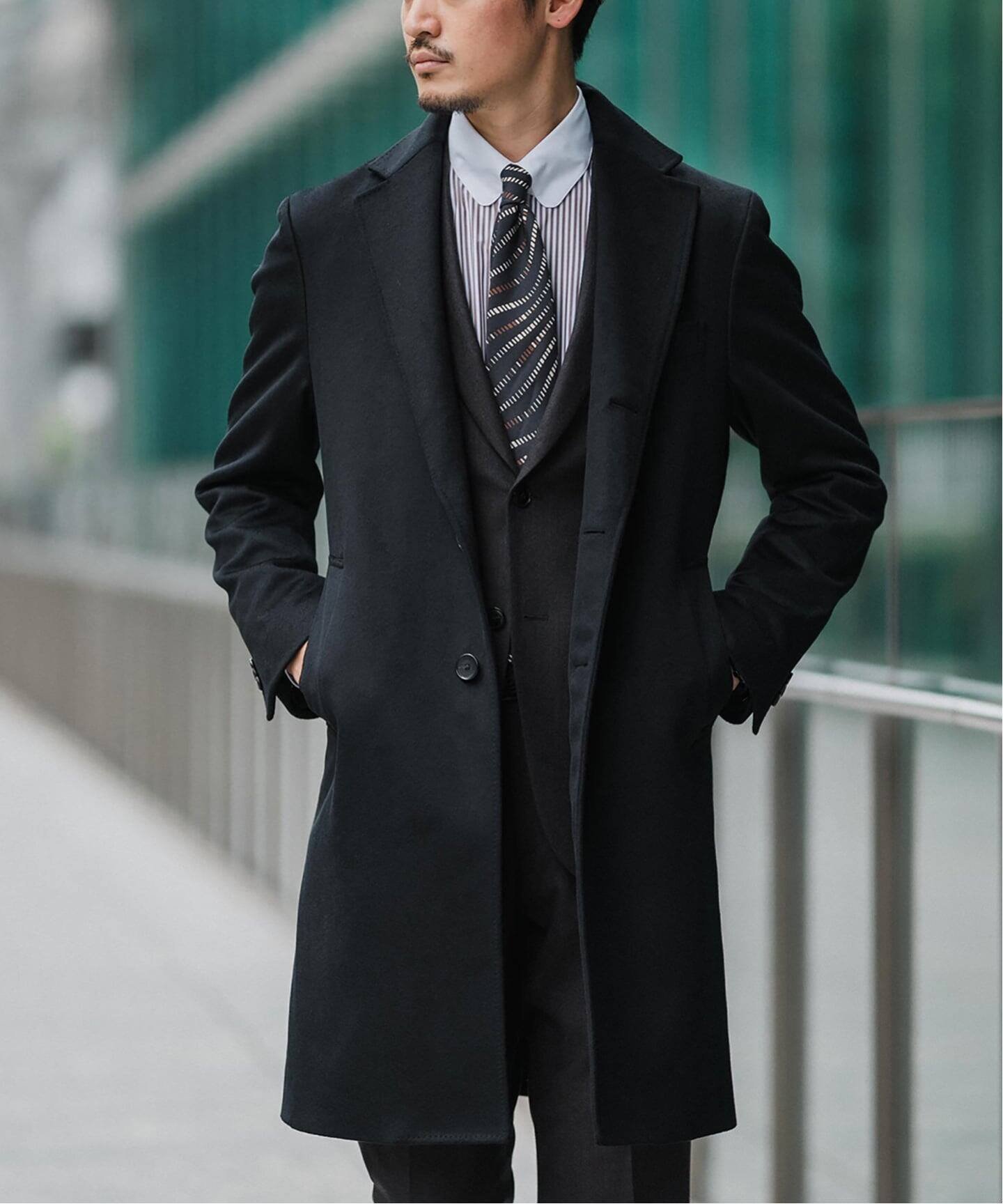 EDIFICE｜《追加》SUPER 140's ウール / カシミヤ チェスターコート