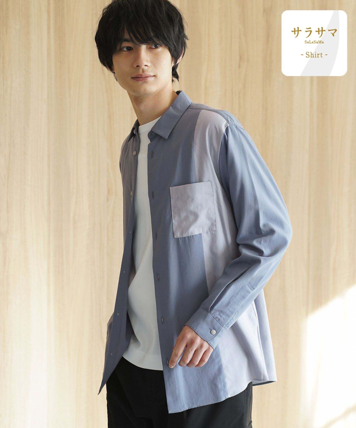 GLOBAL WORK｜サラサマ切り替えシャツ/長袖/234564 | Rakuten Fashion