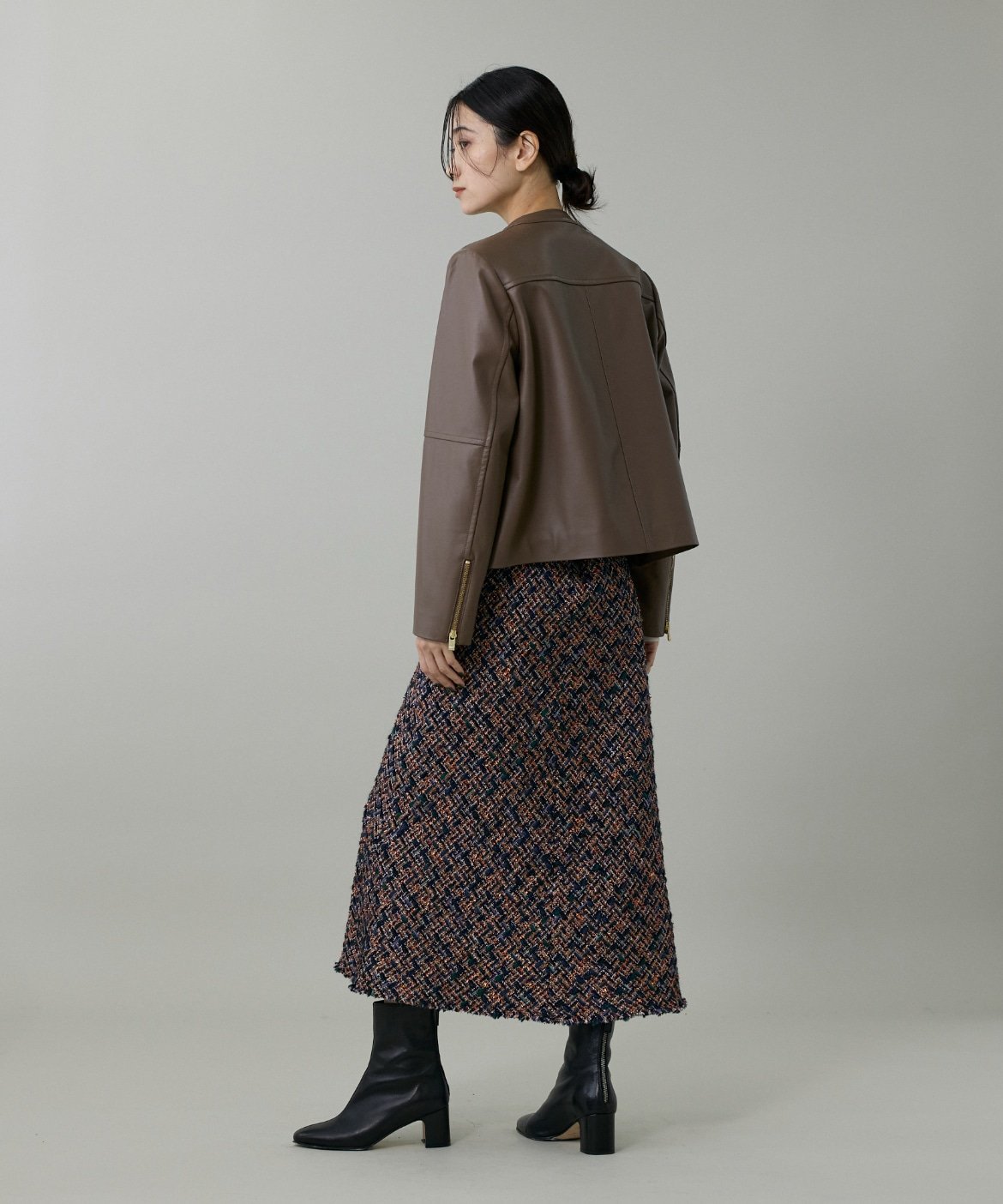 INED｜ラムレザー ジップアップブルゾン | Rakuten Fashion(楽天