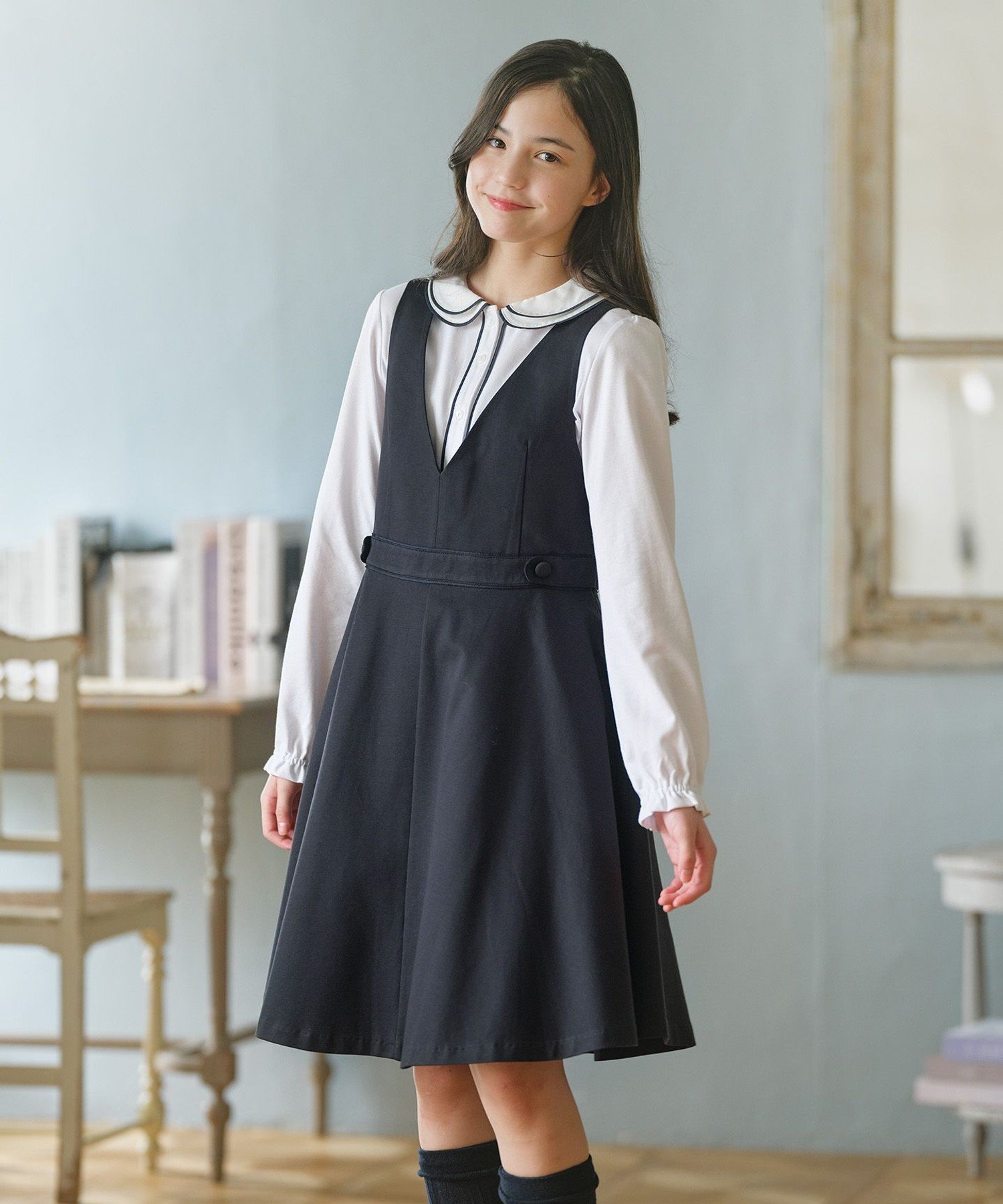 組曲｜【150-170cm】KUMIKYOKU NAVY ジャンパースカート | Rakuten