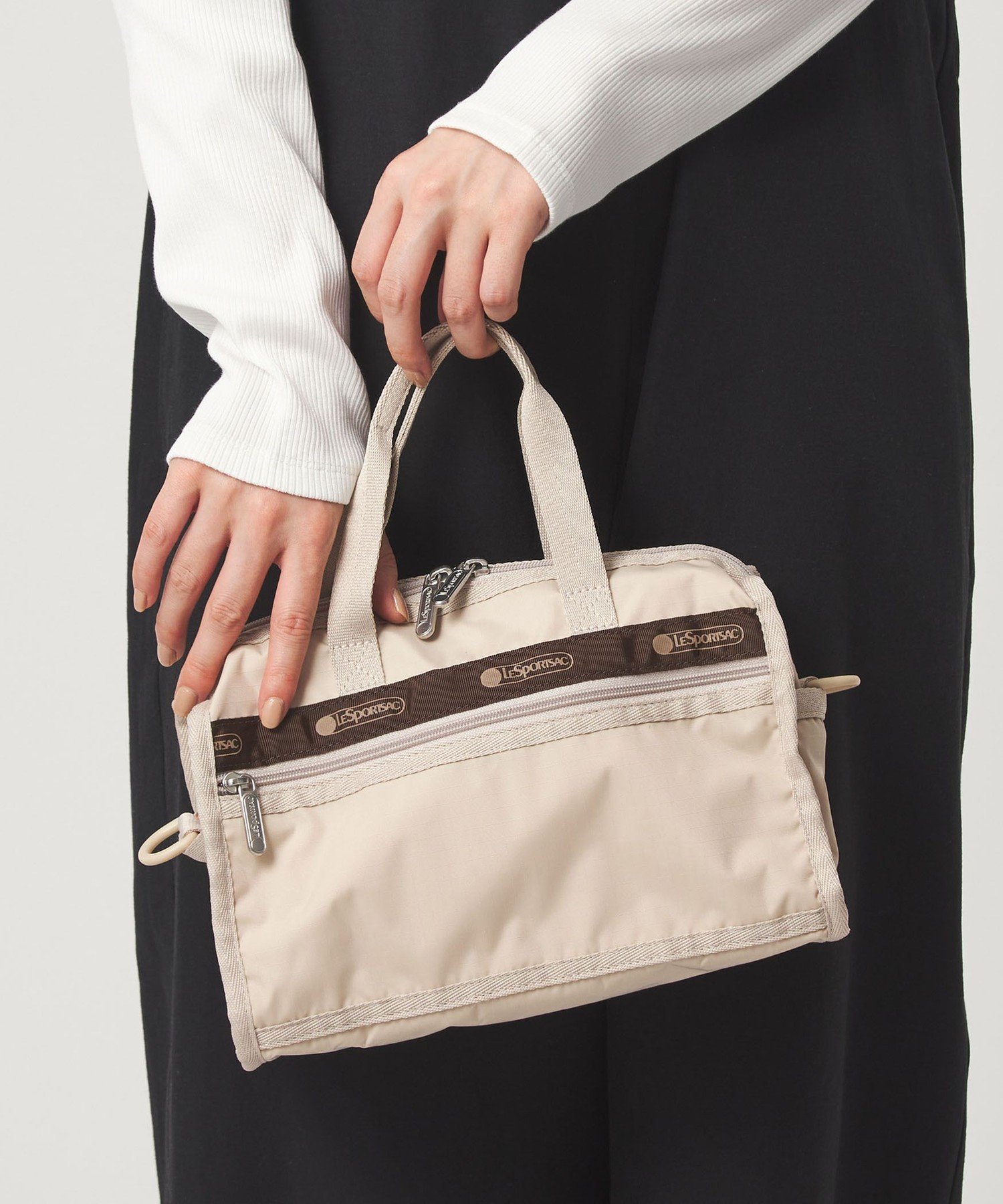 【別注】レスポートサック　デラックスミニダッフル バッグ 　　グレー 別注】＜LeSportsac＞デラックスミニダッフル バッグ / ショルダーバッグ
