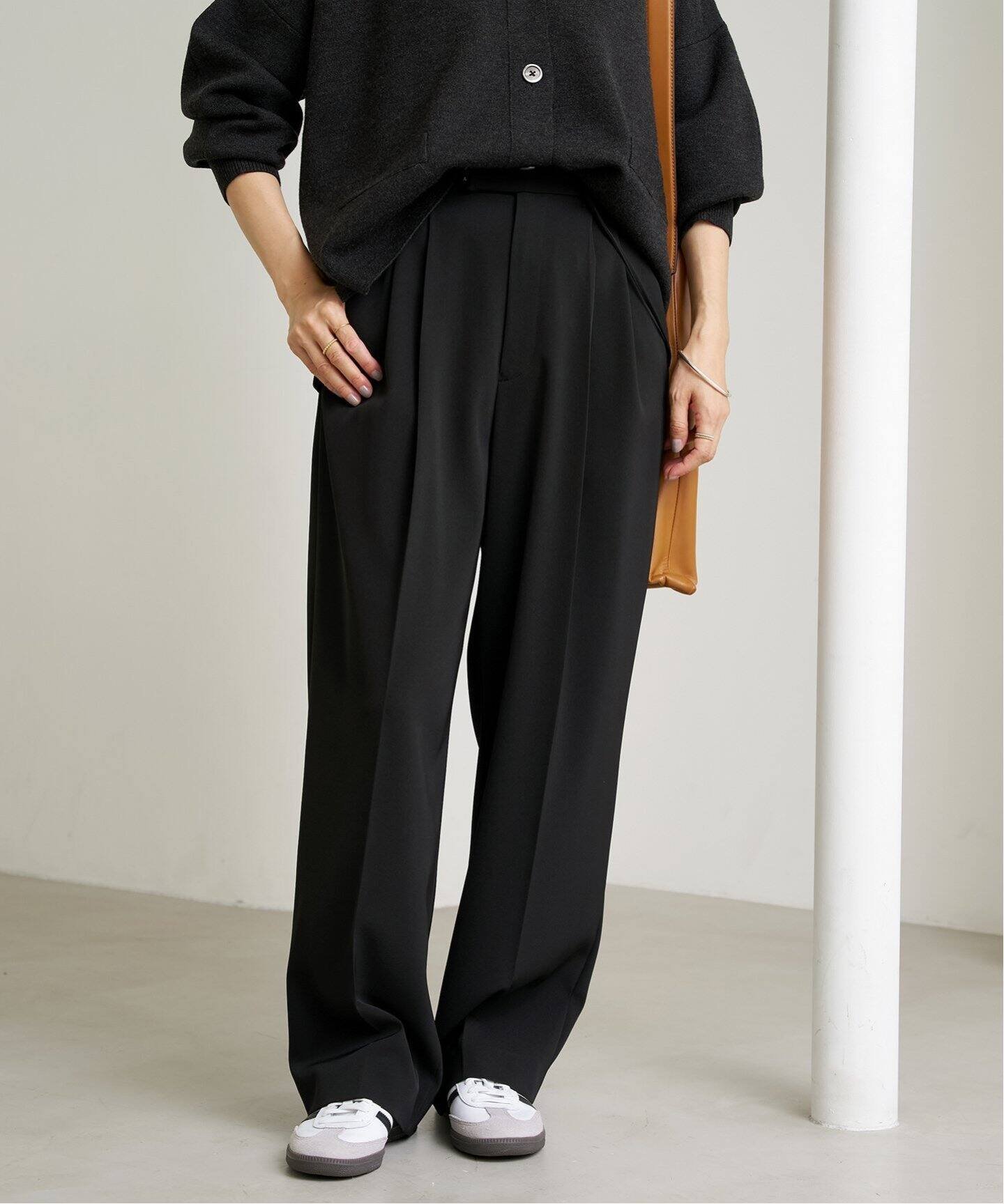 24SS イエナ サスペンダーツイルパンツ オールインワン XS ブラック 34