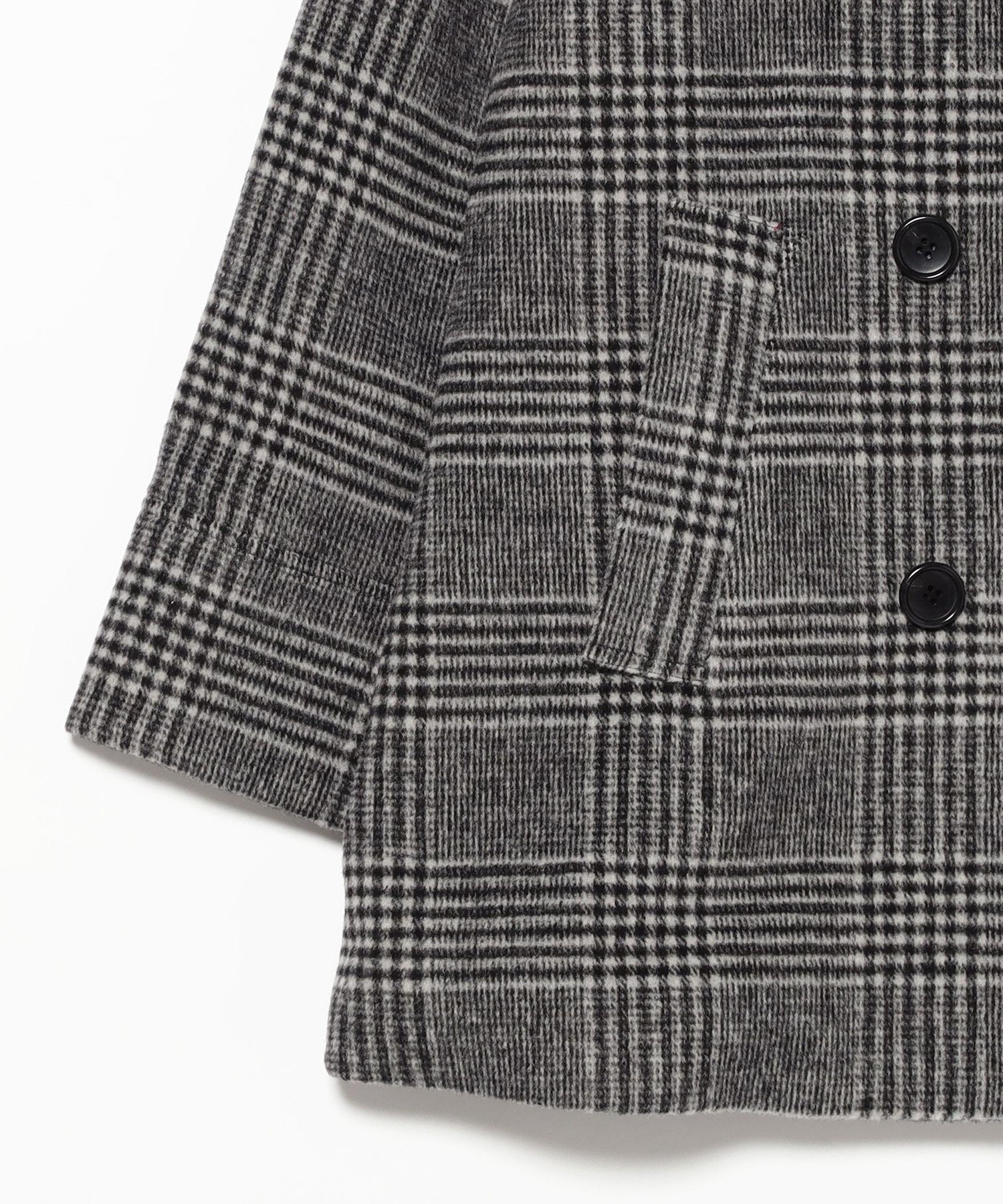 BEAMS WOMEN｜【SALE】チェック ビーバー ダブル ハーフコート ミドル