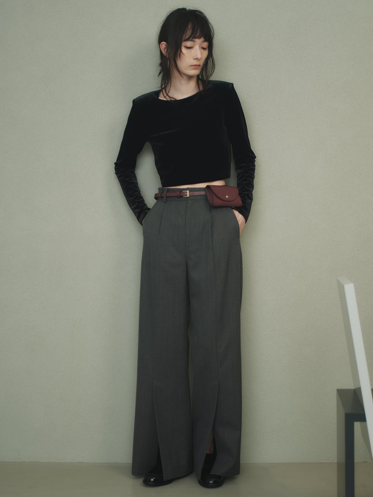 anuans｜センタースリットストレートパンツ | Rakuten Fashion(楽天