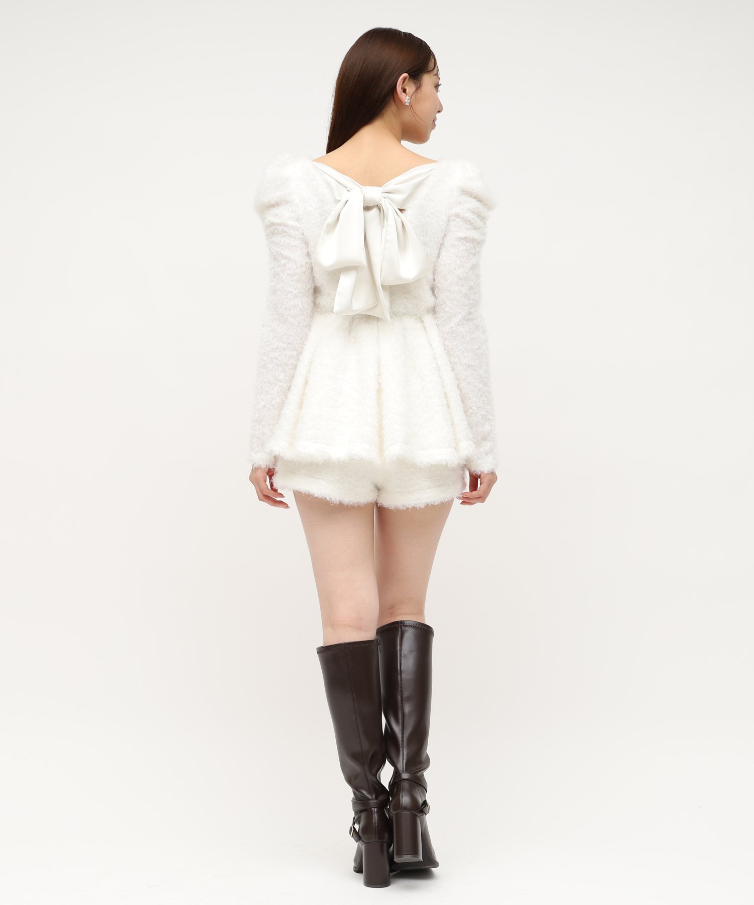 ROYAL PARTY｜カールボア長袖ペプラムトップス | Rakuten Fashion(楽天