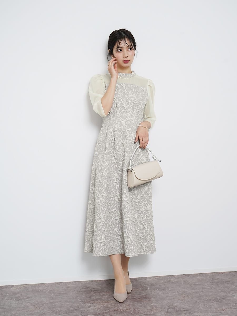 Vin｜ふくれジャガードバックリボンドレス | Rakuten Fashion(楽天